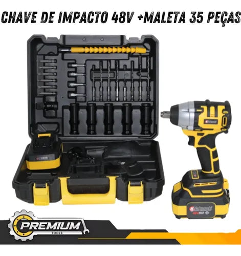 Chave De Impacto 48v Profissional Nk-30029 Maleta 35 Peças 6